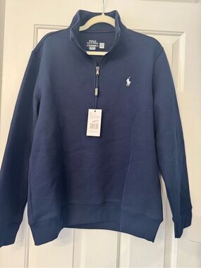 Polo by Ralph Lauren Men’s Navy Half-Zip Sweatshirt NWT, size XL